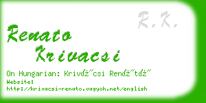 renato krivacsi business card